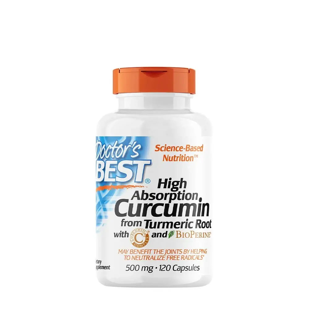 Doctor's Best Högeffektivt Gurkmejaextrakt med C3 Complex och BioPerine 500 mg, 120 kapslar