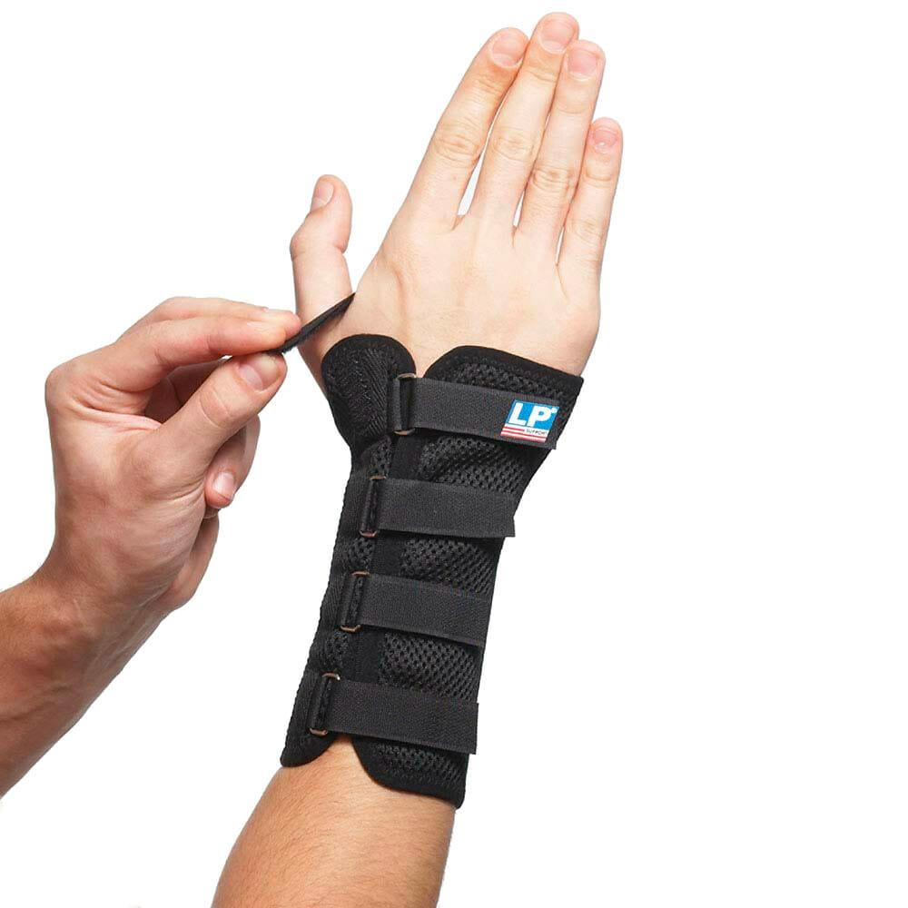 Svart LP Support 535 handledsbandage med avtagbar aluminiumskena