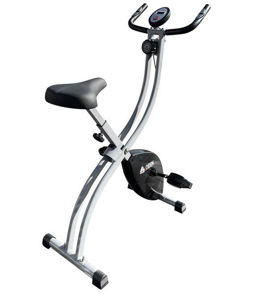 Svart vikbar motionscykel ODIN B1 med display och sadel