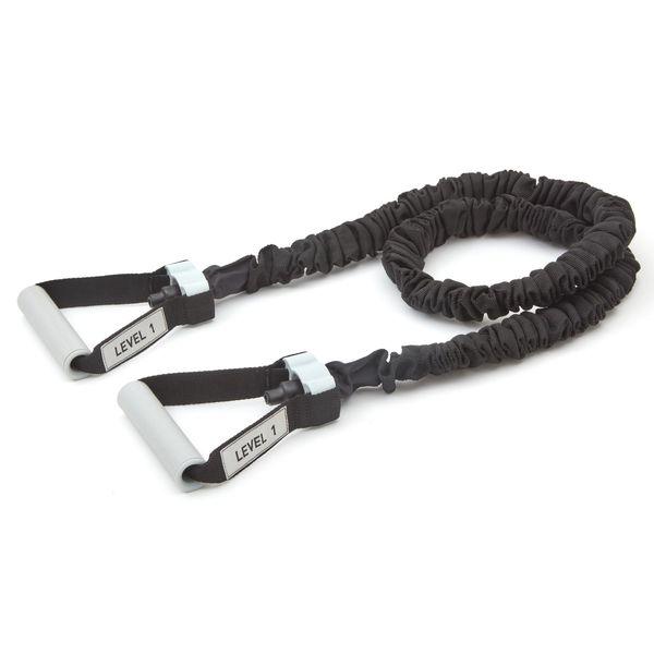 Reebok Resistance Tube Deluxe träningselastik nivå 1 med svarta handtag