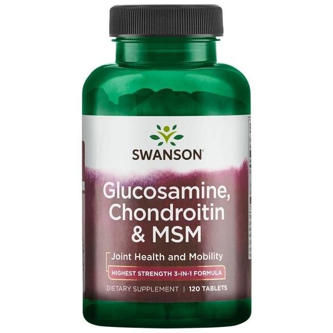 Swanson Glukosamin, Kondroitin och MSM 750 mg, 120 tabletter