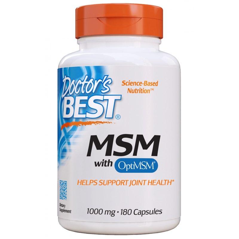 Doctor's Best MSM med OptiMSM 1000 mg, 180 kapslar