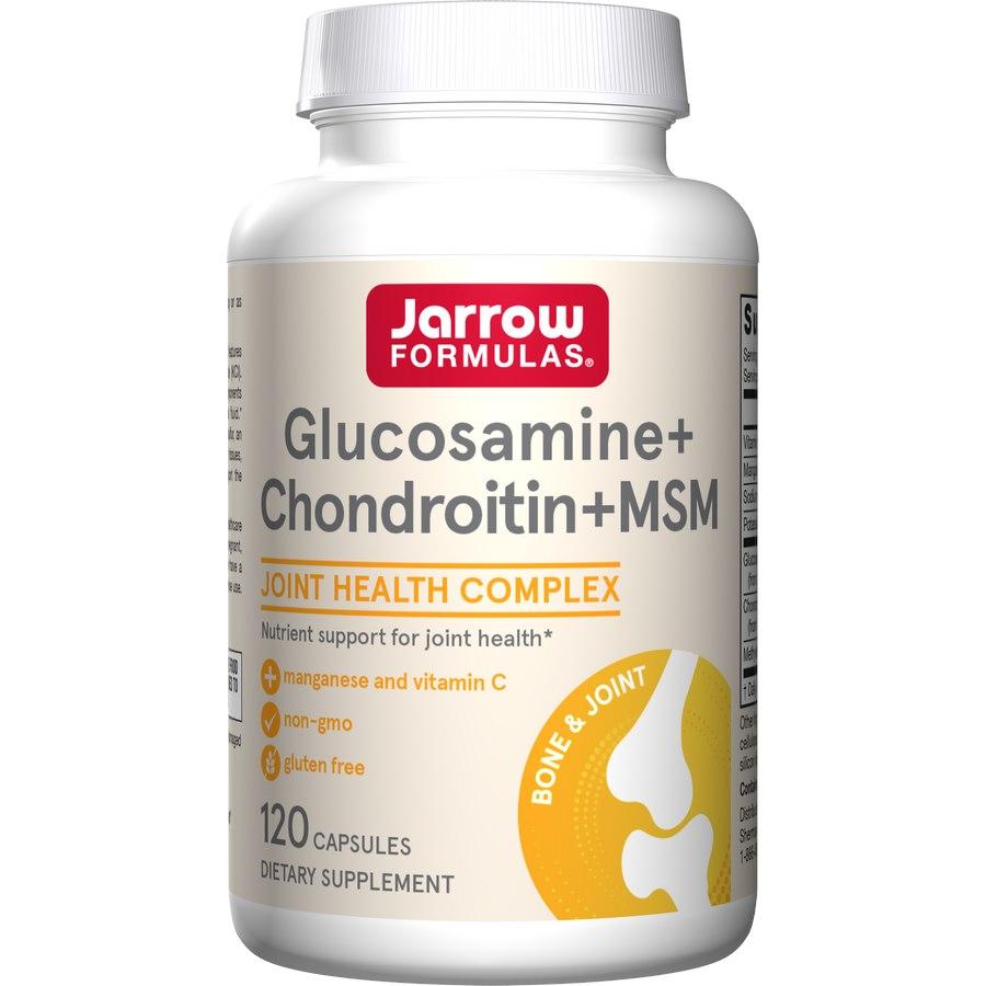 Jarrow Formulas Glukosamin, Kondroitin och MSM, 120 kapslar